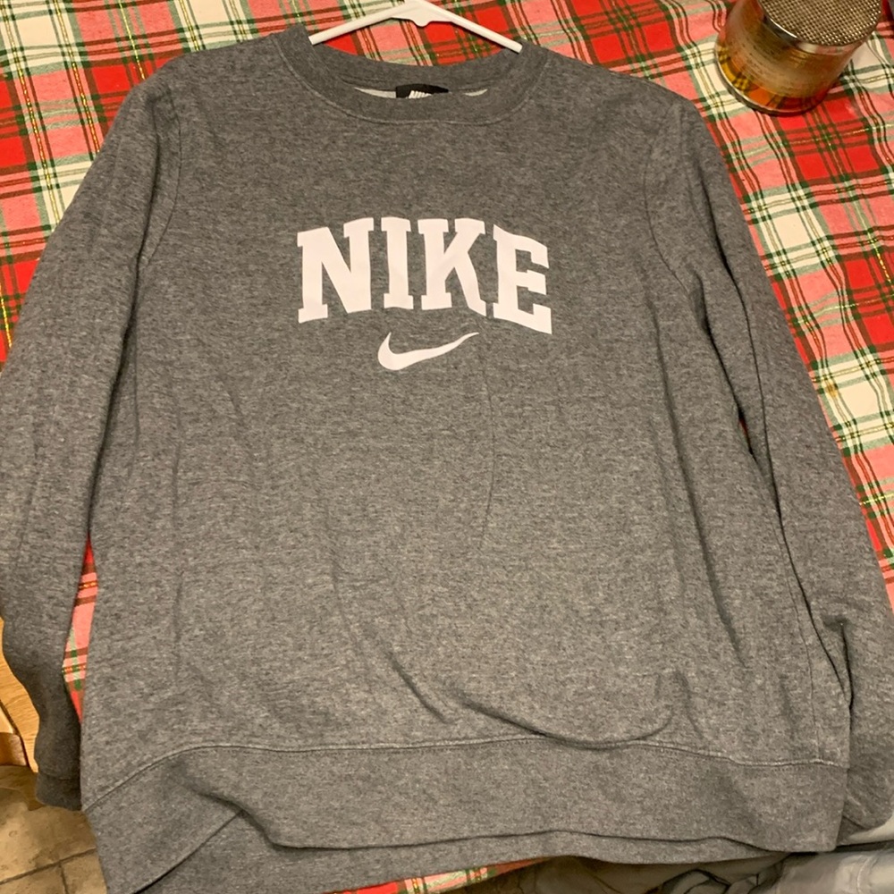 Nike Women's Sweatshirt, large, grey